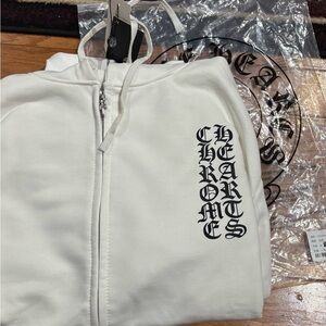 Chrome Hearts White Zip-Up Jacket